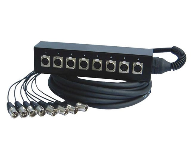 cabo multicore poweracoustics 2126 8vias 10mts 8xlrm8xlrf stagebox 1 922